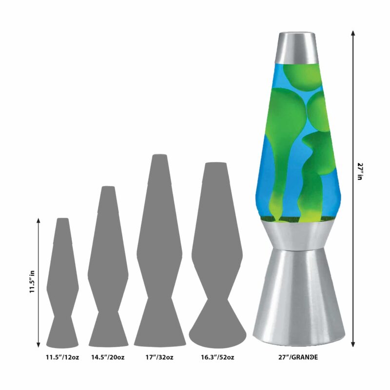 27″ LAVA Lamp Grande – Yellow/Blue/Silver - US 2437