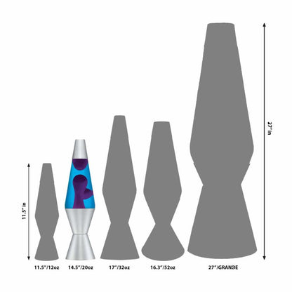 14.5″ LAVA Lamp – Purple/Blue/Silver - US 1980