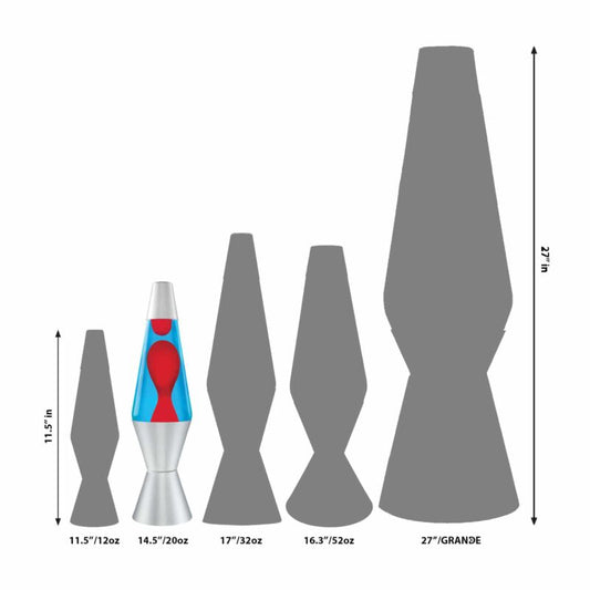 14.5″ LAVA Lamp – Red/Blue/Silver - US 2720