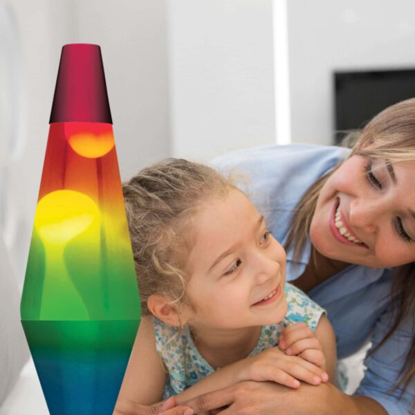 14.5” LAVA Lamp Rainbow – White/Clear/Tricolor - US 3787
