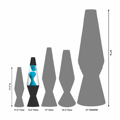 14.5″ LAVA Lamp Neon – Blue/Clear/Black - US 7331
