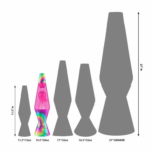 14.5″ LAVA Lamp – Tie Dye Pink Spiral - US 3984