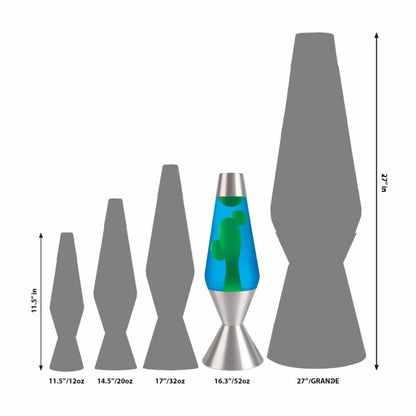 16.3″ LAVA Lamp – Yellow/Blue/Silver - US 9283